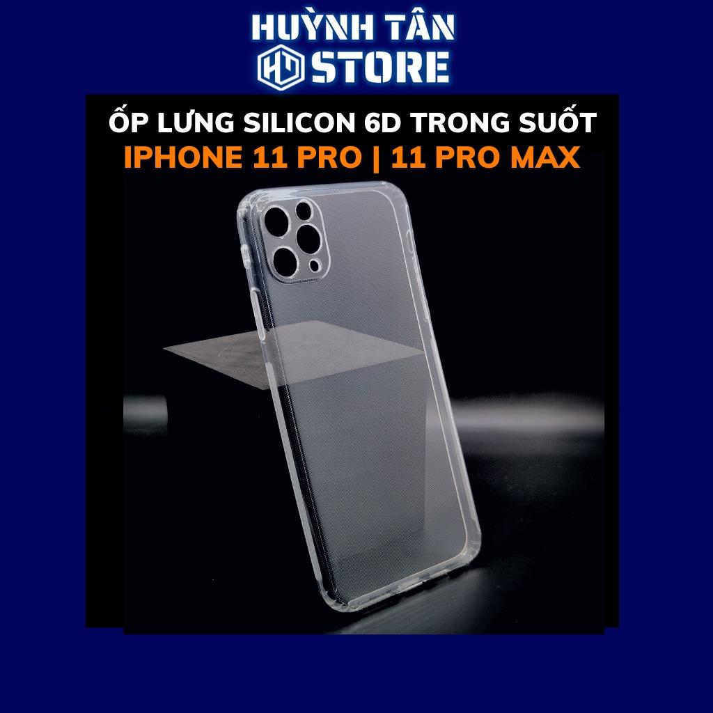 Ốp lưng ip 11 pro ip 11 pro max silicon 6D dẻo trong suốt có gờ chống va đập bảo vệ camera phụ kiện huỳnh tân store