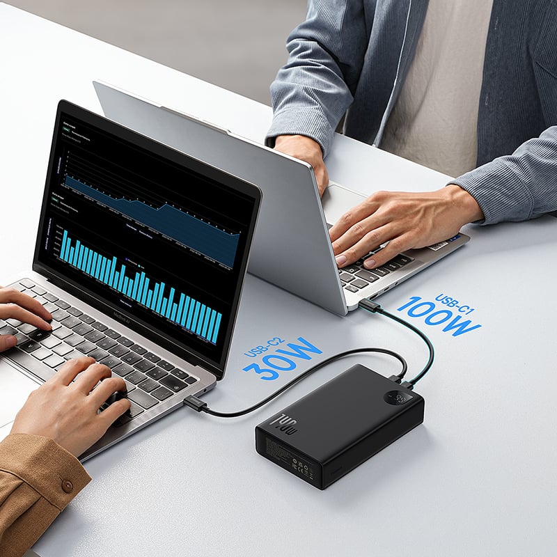 Pin Dự Phòng Baseus Adaman Digital Display Fast Charge Power Bank 24000mAh 140W -  Hàng chính hãng