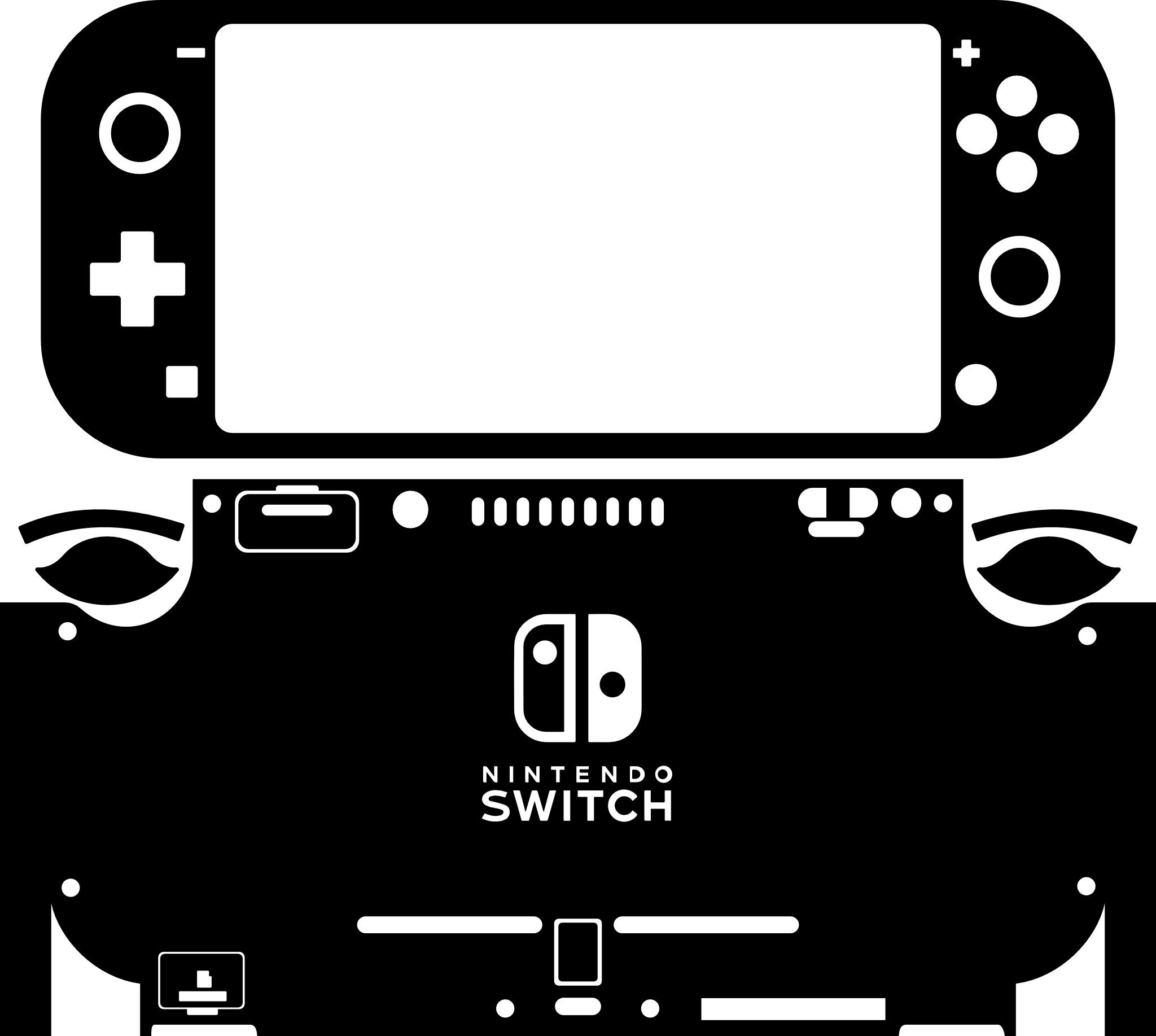 Skin decal dán Nintendo Switch Lite mẫu con mèo đen trên nền hồng (dễ dán, đã cắt sẵn)