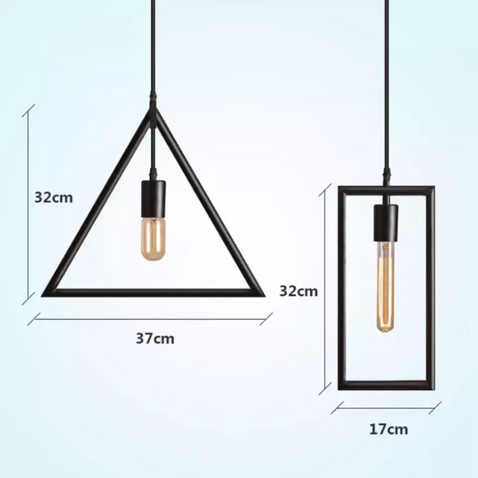 Bộ 5 Đèn thả trần Hình học với nhiều hình trang trí