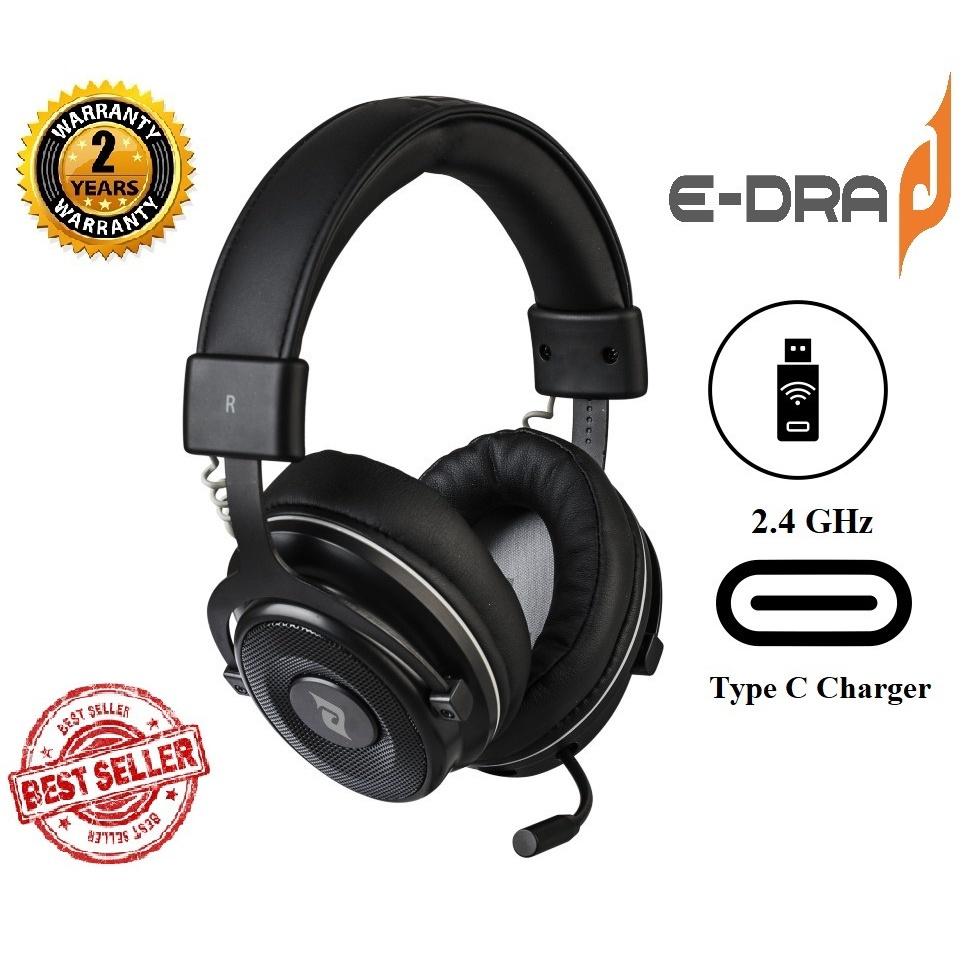 Tai Nghe Không Dây Gaming Edra EH493W NOOB - Mic Chống Ồn - Sạc Dây Type C - Hàng Chính Hãng