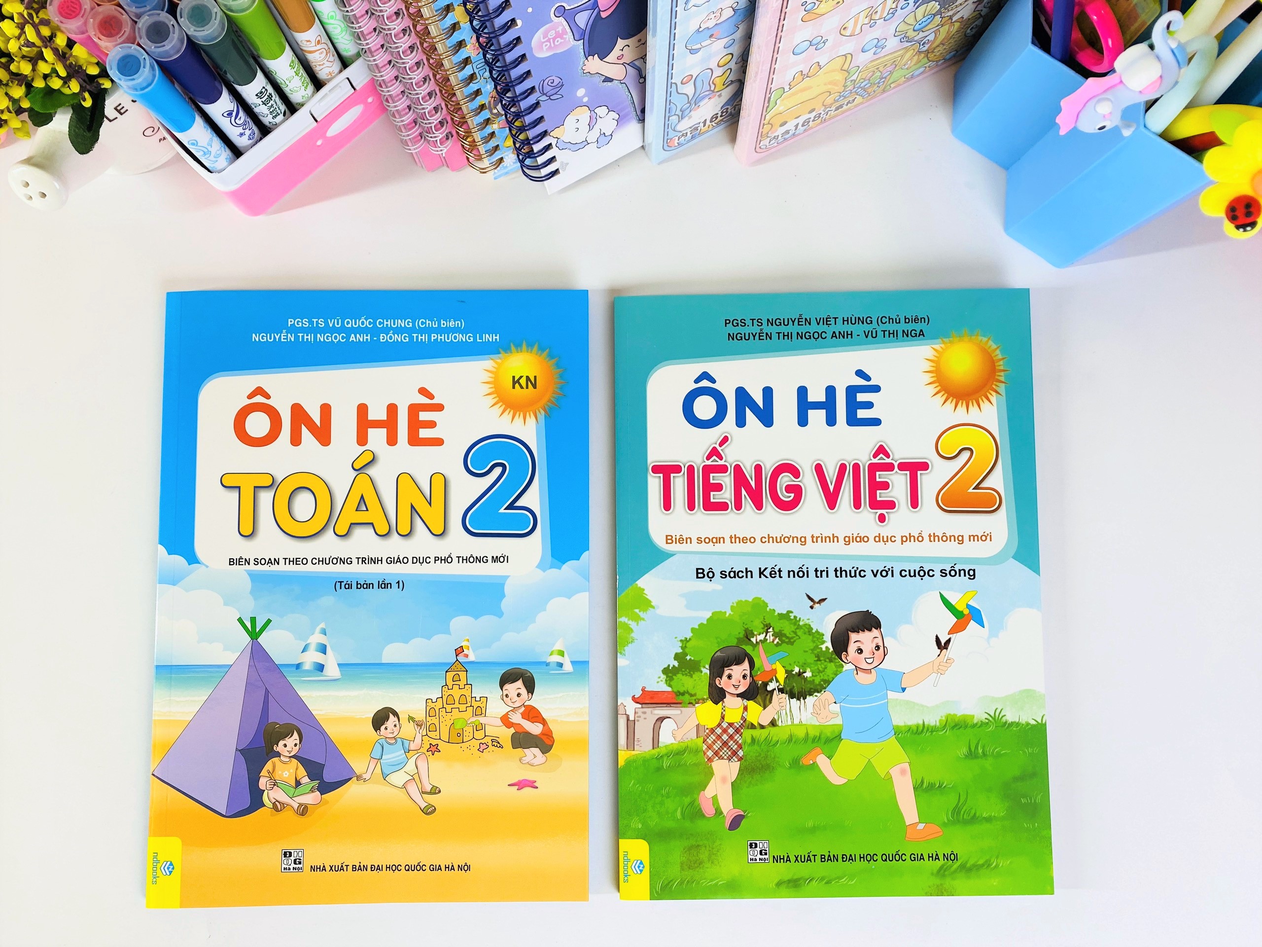 Sách - Bộ 2 cuốn Ôn Hè Toán + Tiếng Việt 2 Kết Nối - ndbooks