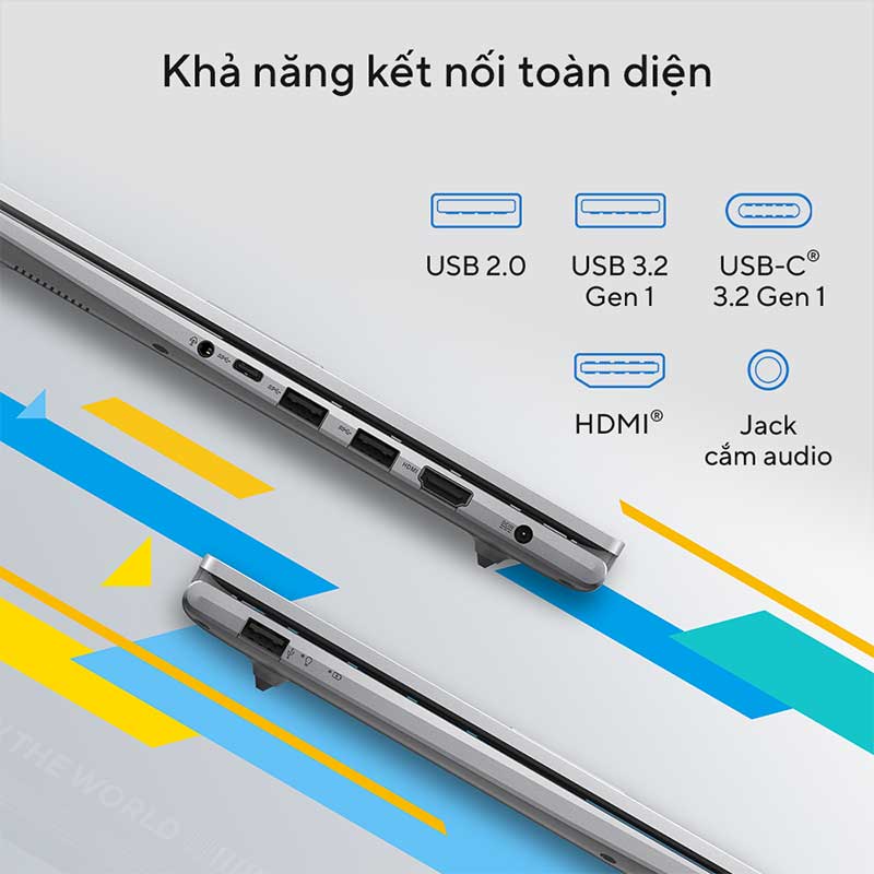 Laptop Asus Vivobook 14 X1404VA-NK125W (Core i5 1335U/ 8GB/ 256GB SSD/ Intel UHD Graphics/ 14.0inch Full HD/ Windows 11 Home/ Silver/ Vỏ nhựa) - Hàng Chính Hãng - Bảo Hành 24 Tháng.