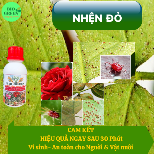 Chế phẩm sinh học trừ sâu bệnh BIO GREEN 100ml, thuốc trừ sâu rầy, rệp sáp, bọ trĩ, nhện đỏ,bọ cánh cứng.v.v, không độc hại