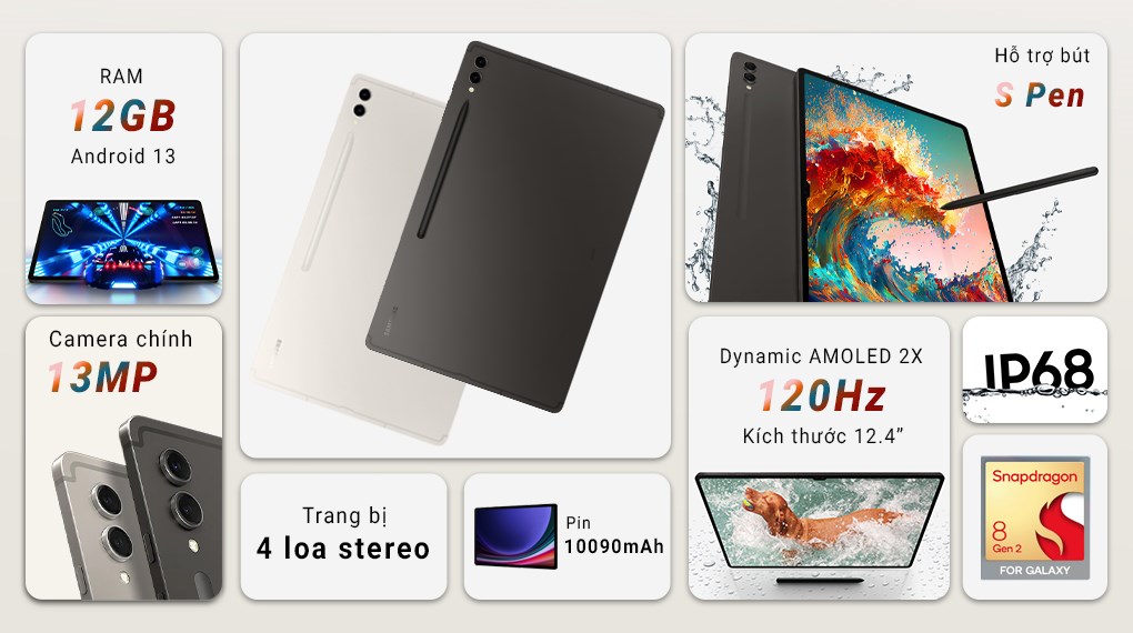 Máy tính bảng Samsung Galaxy Tab S9 Wifi  - Hàng Chính Hãng