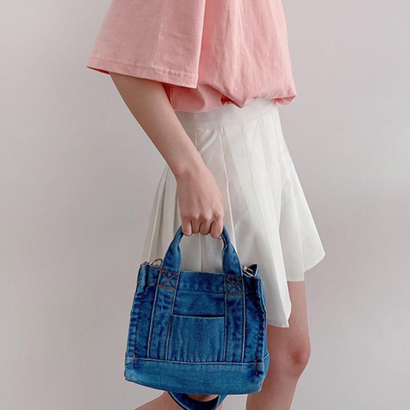 Phụ Nữ Cô Gái Nhỏ Denim Túi Cầm Tay Đeo Vai Messenger Đeo Chéo Nữ-Mùa Hè Túi Ví