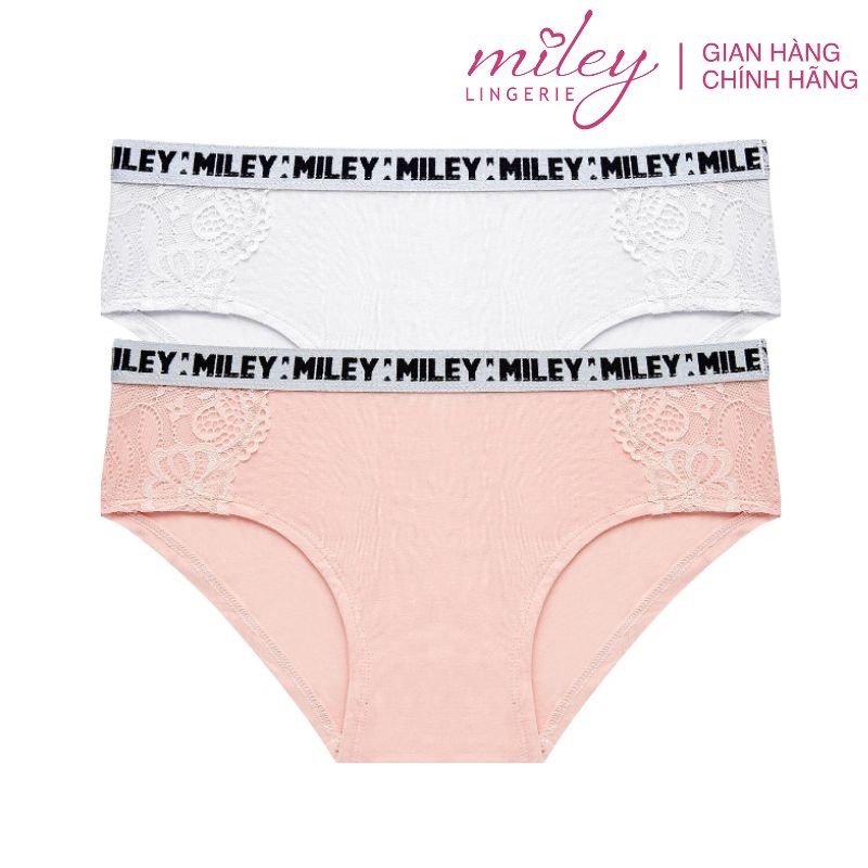 Bộ 2 Quần Lót Nữ Cotton Phối Ren Miley Lingerie FCB_05