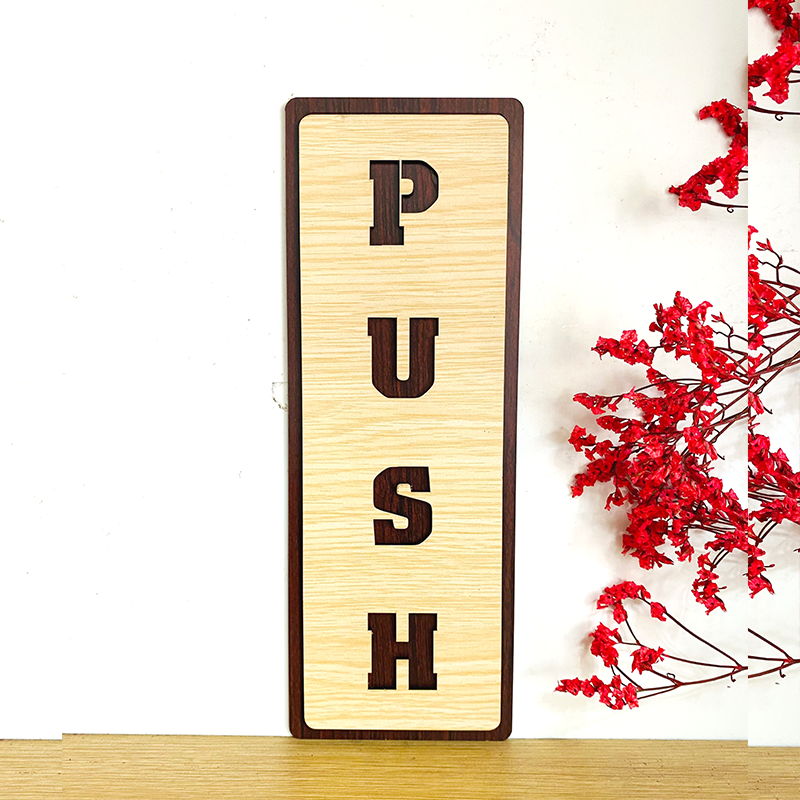 PP4 - Bảng gỗ dán cửa Kéo - Đẩy, Pull - Push Decor trang trí sang trọng độc đáo