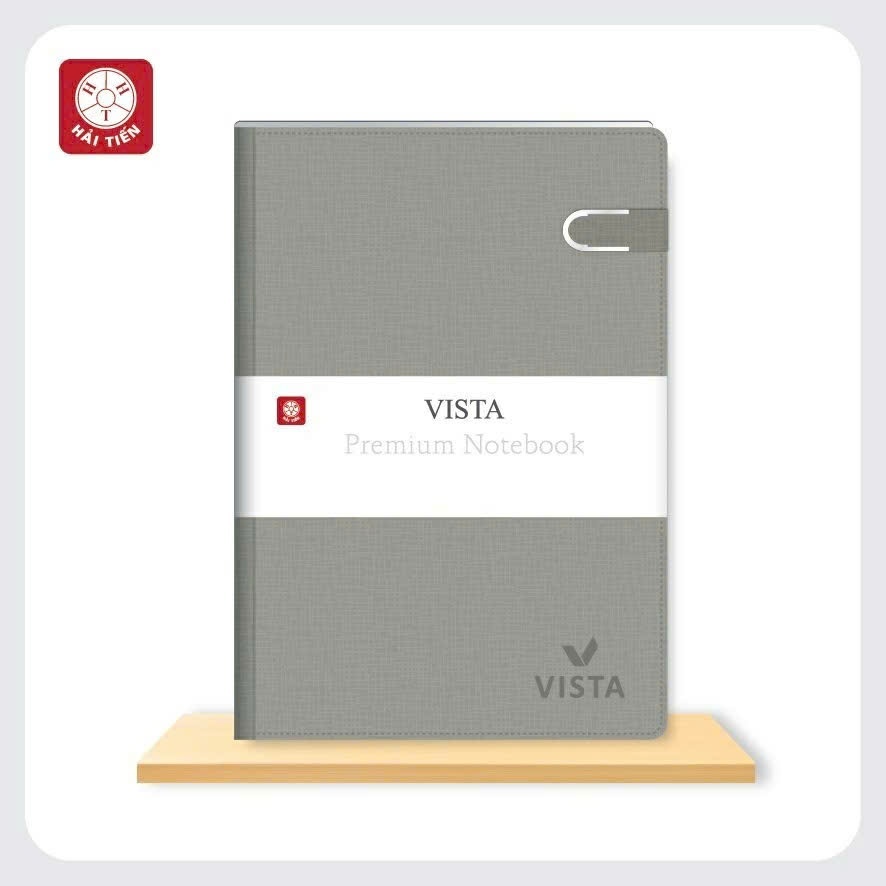 Sổ da Hải Tiến VISTA8 khổ B5 - Sổ da kẻ ngang 8410 dày 240 trang