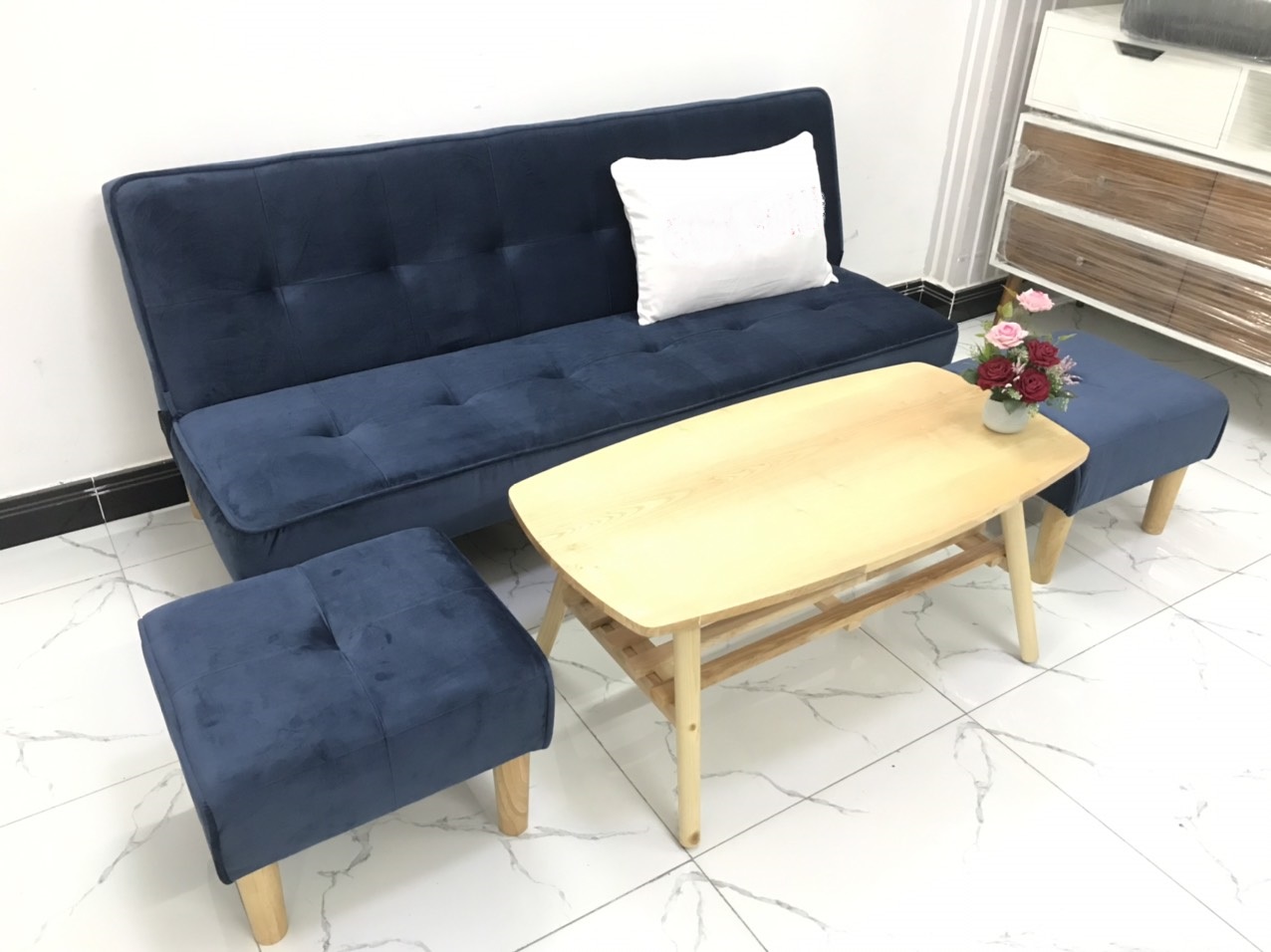 Bộ ghế sofa giường 1m7x90 sofa bed phòng khách sivali09