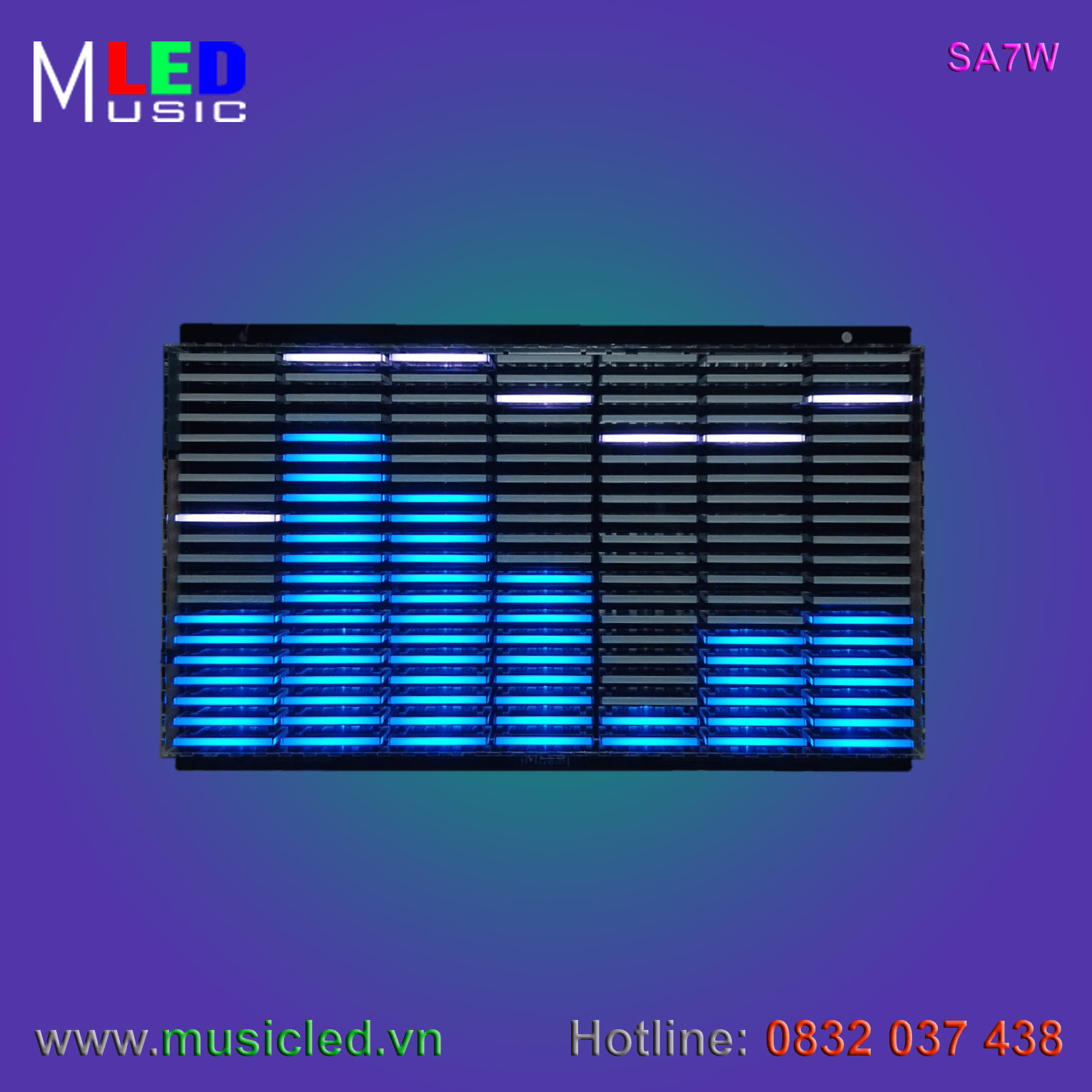 Dàn đèn Music LED nháy theo tần số nhạc 7 cột treo tường