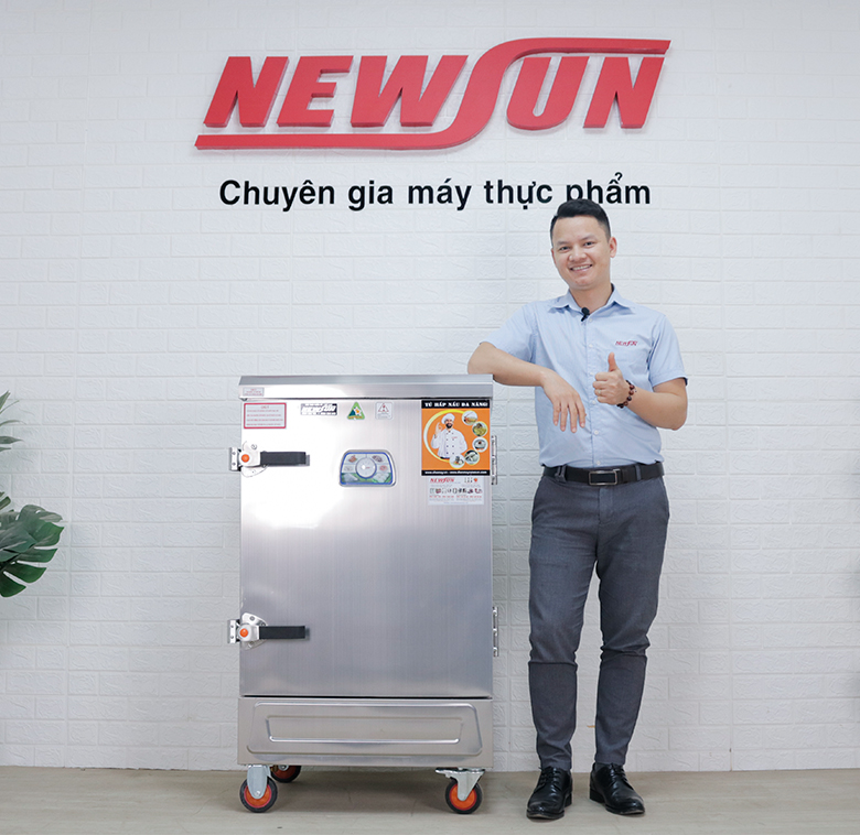 Tủ Nấu Cơm Bằng Điện NEWSUN 8 Khay Nhập Khẩu