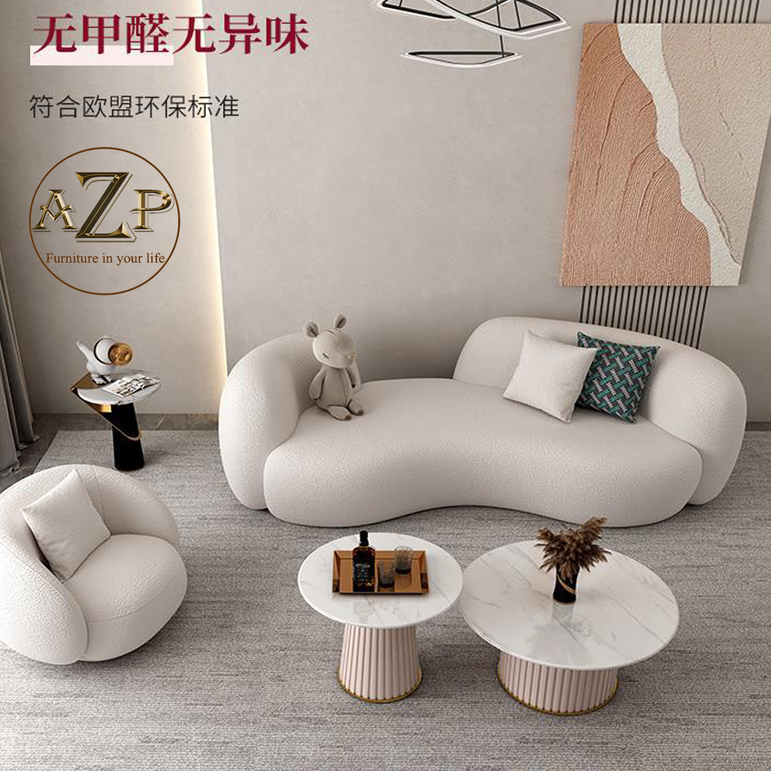 Bàn Sofa Mặt Đá Nhóm Cao Cấp Dòng Đương Đại AZP-966 Xu Hướng Mới Nhất