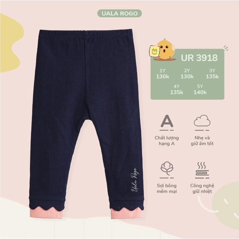 Quần Legging Cho Bé Gái Cotton Tăm Ualarogo