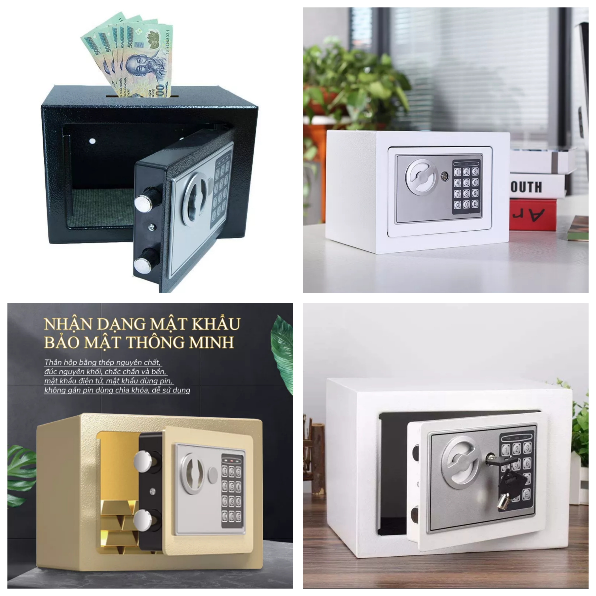 KÉT SẮT MINI KHÓA ĐIỆN TỬ CHỐNG CHÁY CÓ ĐỘ BẢO MẬT CAO AN TOÀN CHO MỌI GIA ĐÌNH HÀNG LOẠI TỐT