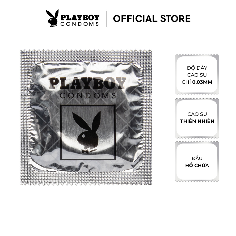Bộ 2 Bao Cao Su PLAYBOY 003 MICRO-THIN Hộp 3 Cái