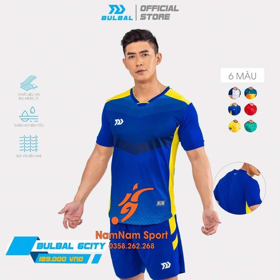 Bộ quần áo đá banh, đá bóng không Logo cao cấp Bulbal Xanh 2022_2023