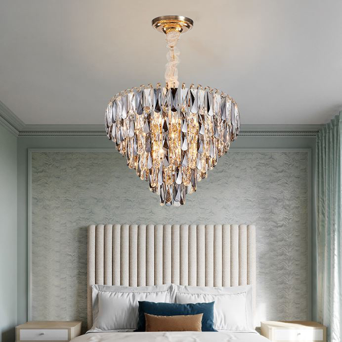 Đèn chùm AVISCO pha lê hiện đại trang trí nội thất cao cấp, sang trọng - kèm bóng LED chuyên dụng.