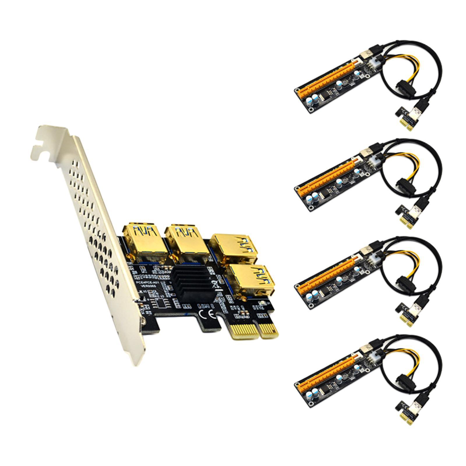 PCI- USB 3.0 Extender Card Expansion Black Yellow