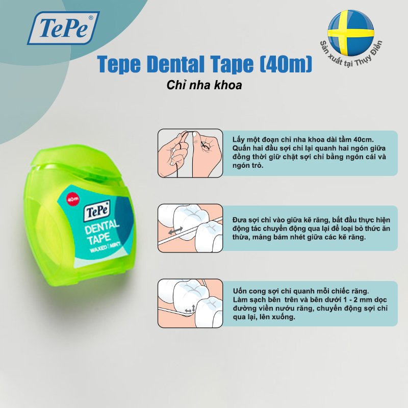 Chỉ nha khoa Tepe Dental Tape 40m