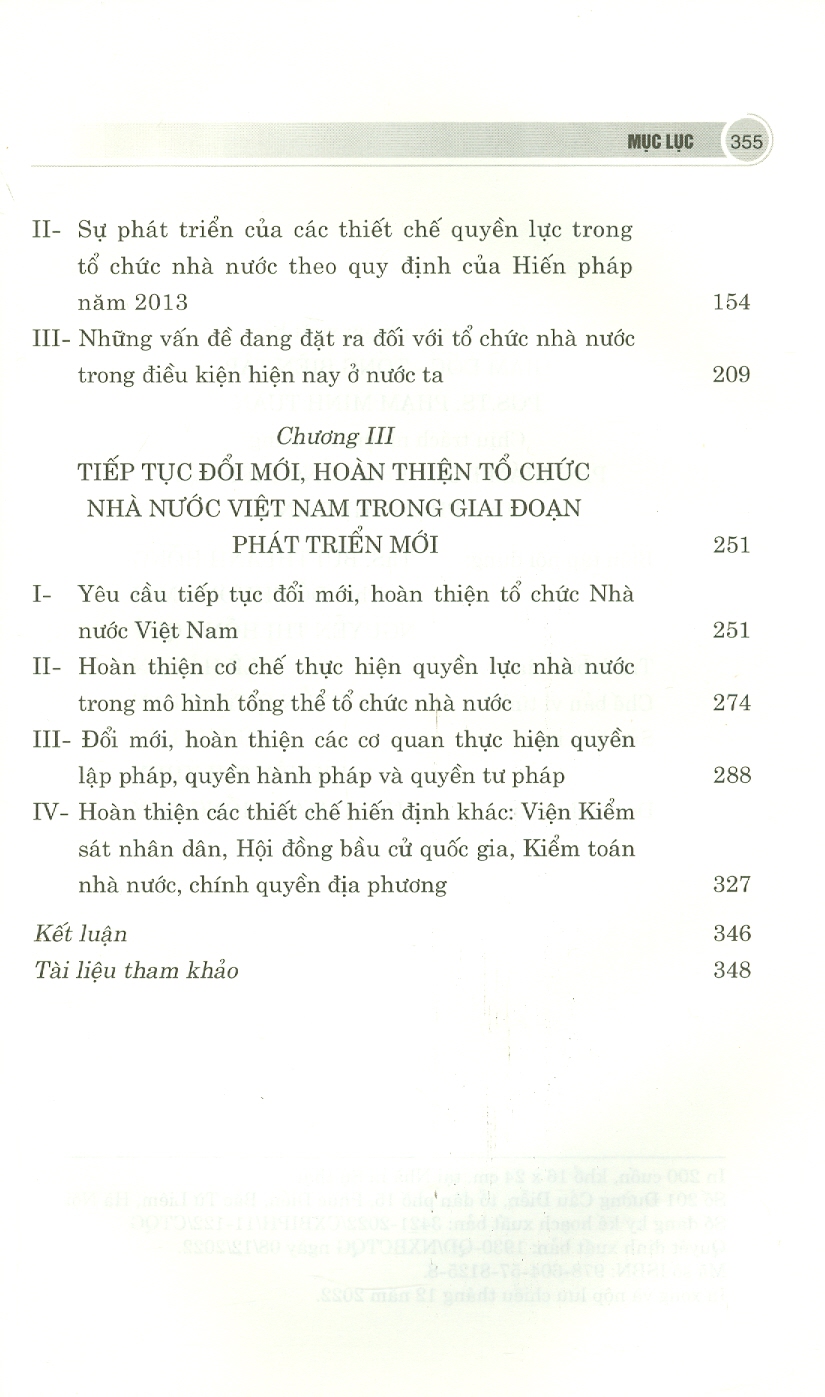 Tổ Chức Nhà Nước Việt Nam Hiện Nay - Những Vấn Đề Lý Luận Và Thực Tiễn