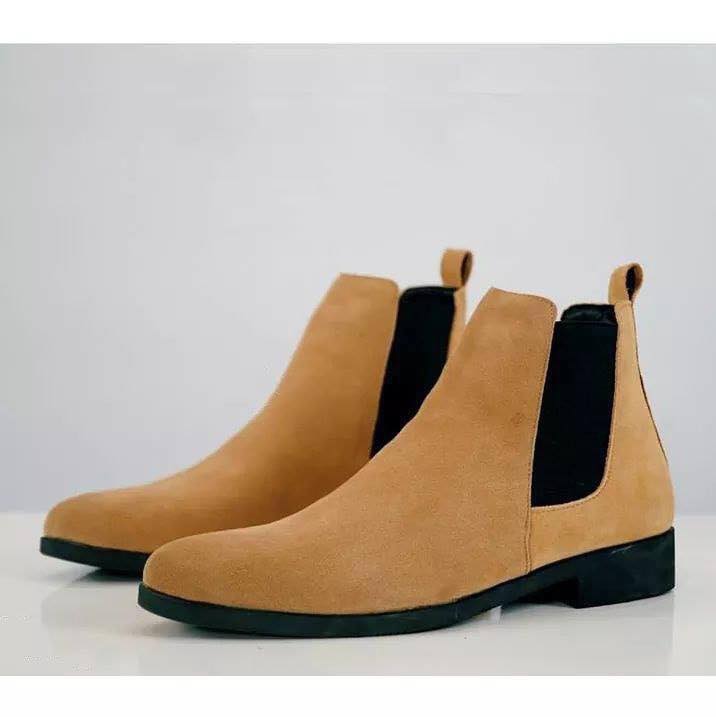 Giày nam Chelsea Boots Da Bò Lộn Cao Cấp Đế Cao Su Kiểu Dáng Đường Phố BẢO HÀNH 12 THÁNG Tặng Kèm Lót Phụ Kiện Của Boots