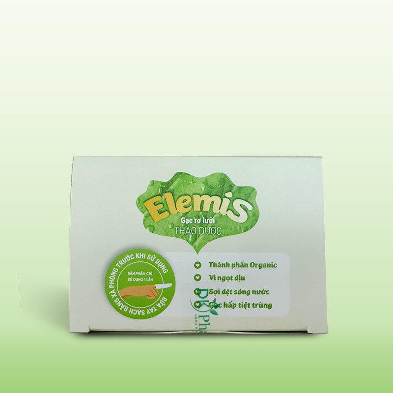Gạc rơ lưỡi thảo dược Elemis - Dk pharma - Hộp 10 gói