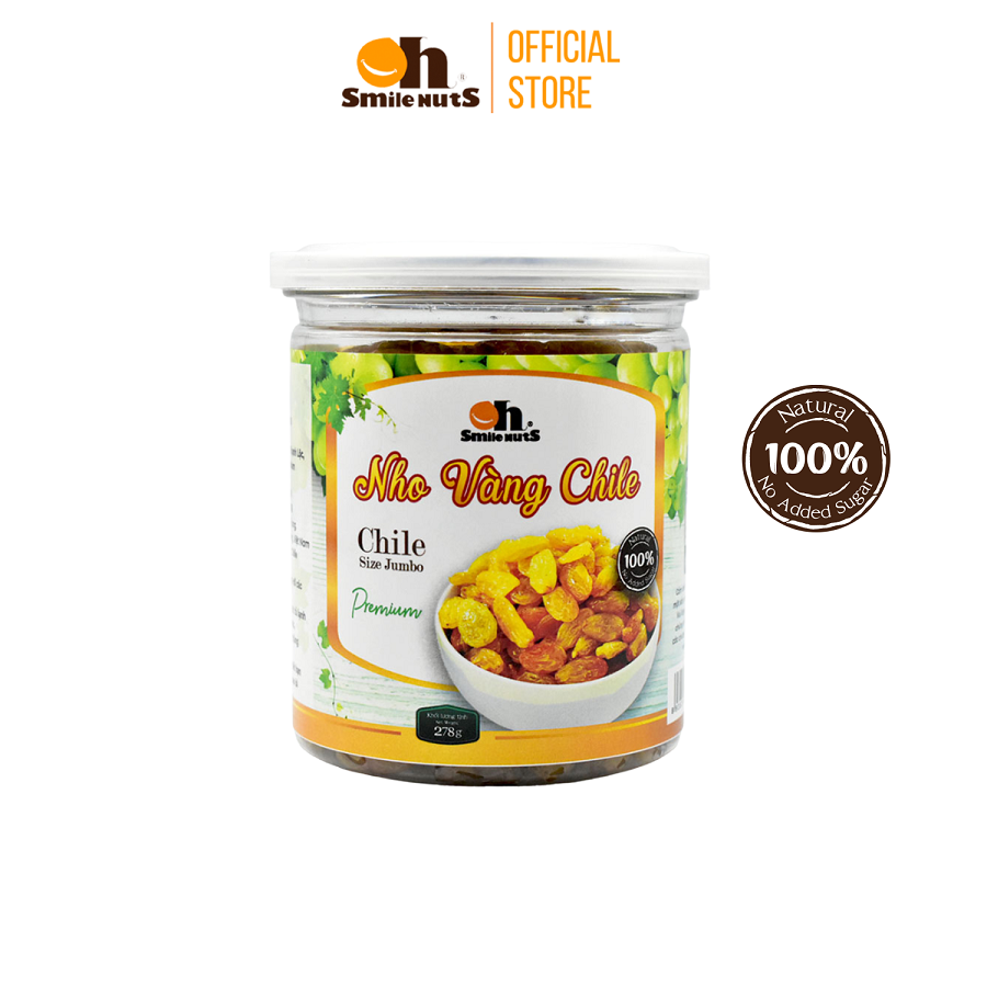 Nho Khô Vàng Smilenuts Hủ 278g - Nhập Khẩu Từ Chile