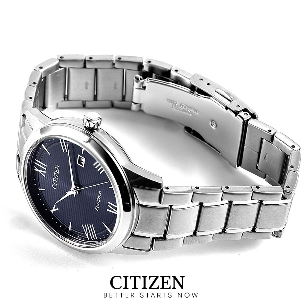 Đồng Hồ Nam Citizen Dây Thép Không Gỉ AW1231-58L - Mặt Xanh