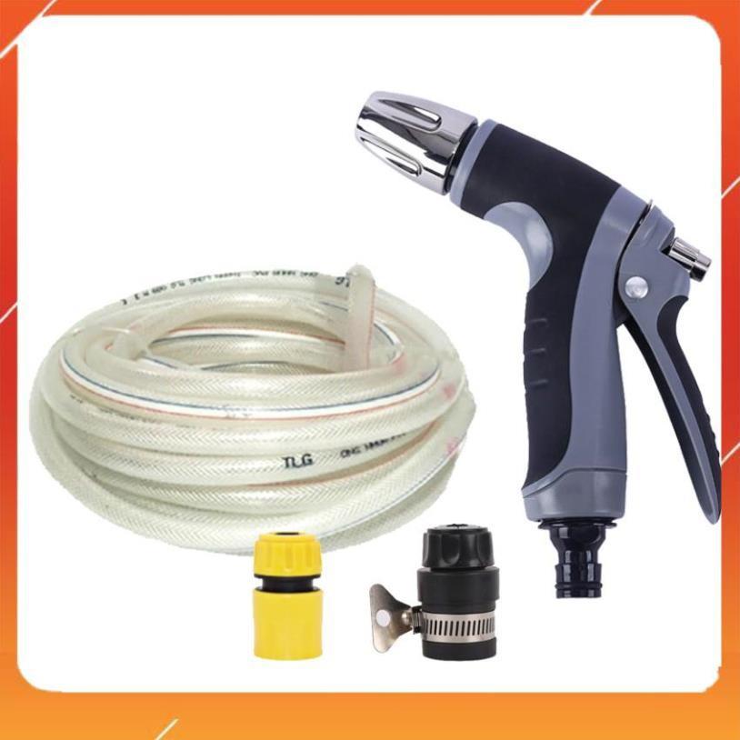 Bộ dây và vòi xịt tăng áp rửa xe tưới cây 206817