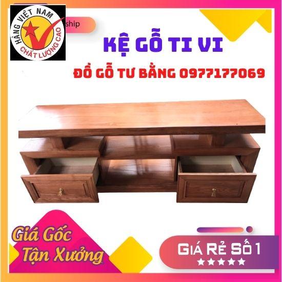 KỆ TI VI GỖ XOAN ĐÀO RỘNG 40X DÀI 1M2 SANG TRỌNG DÙNG PHÒNG KHÁCH TỰ NHIÊN