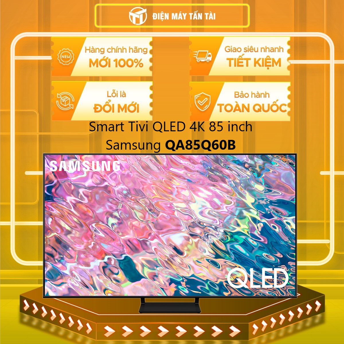 Smart Tivi QLED Samsung 4K 85 inch QA85Q60BA - Model 2022