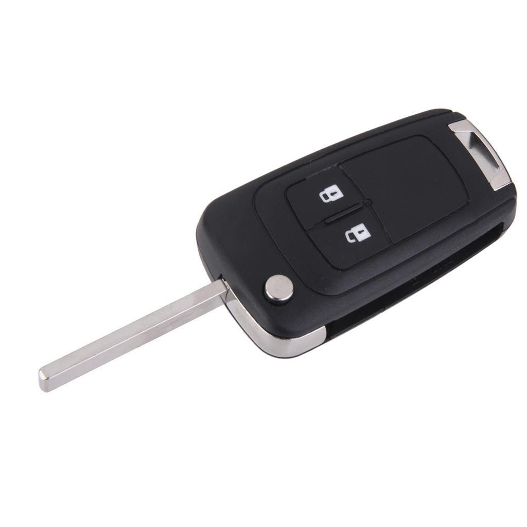 2 Button Key Fob Case Shell + Uncut for Vauxhall Insignia