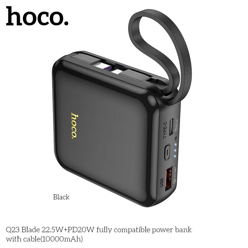 Sạc dự phòng 10000mAh kèm cáp siêu nhanh 22.5W Hoco Q23, pin sạc nhanh hàng chính hãng Hoco Mall Official
