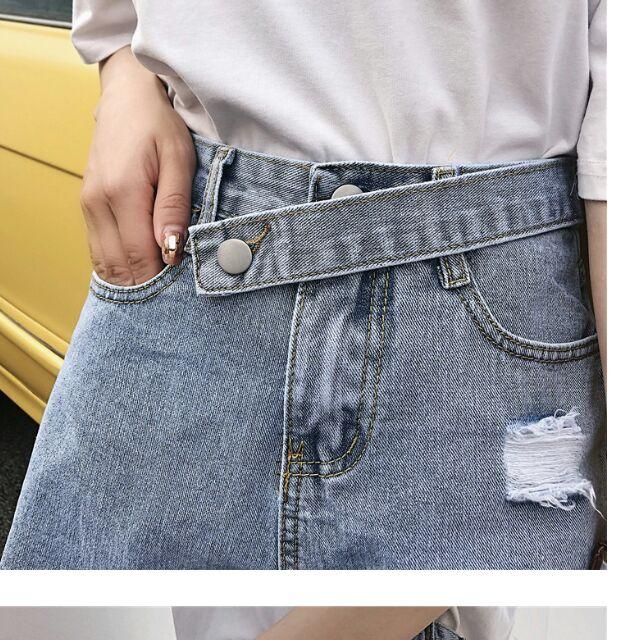 Quần jeans nữ quần jeans rách cá tính
