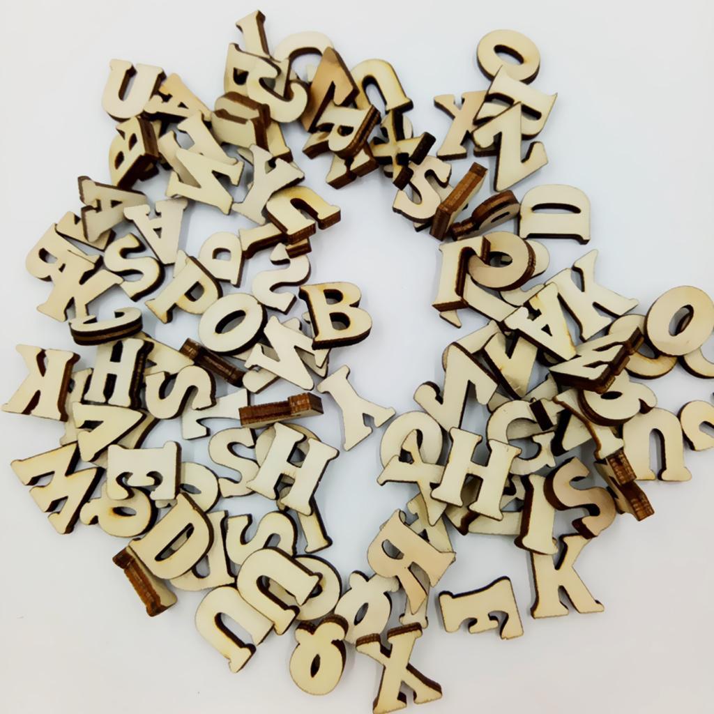 200x MDF Wooden Shape Craft Embellishments Wood Craft Art Star Flower Heart