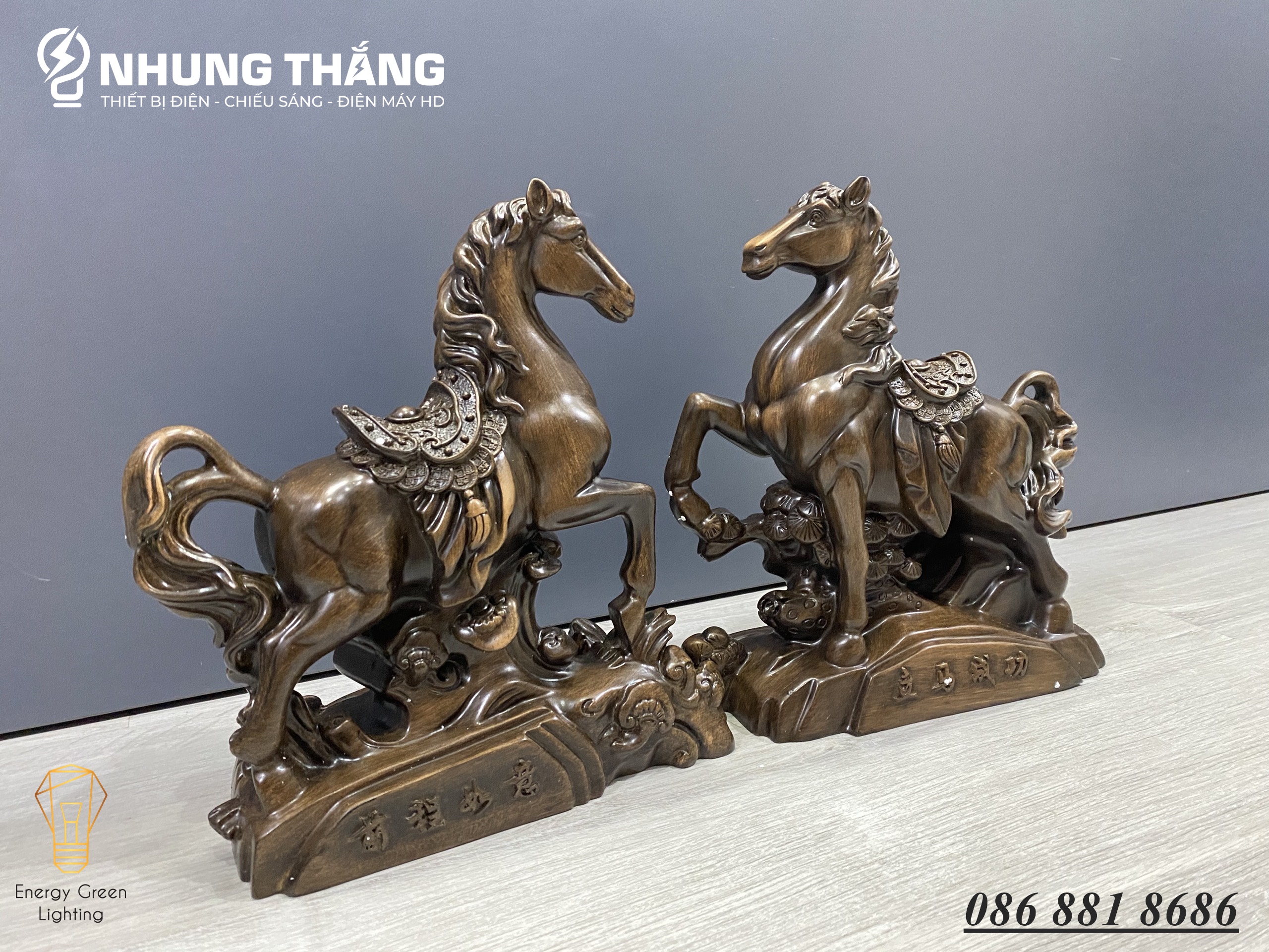 Tượng Song Mã Size To - Đem Lại Tài Lộc , May Mắn , Bình An Và Thành Công - Có Video
