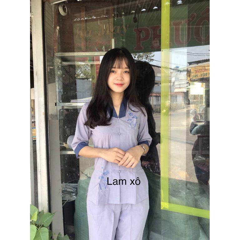Đồ Lam Đi Chùa Mẫu La Hán Phối