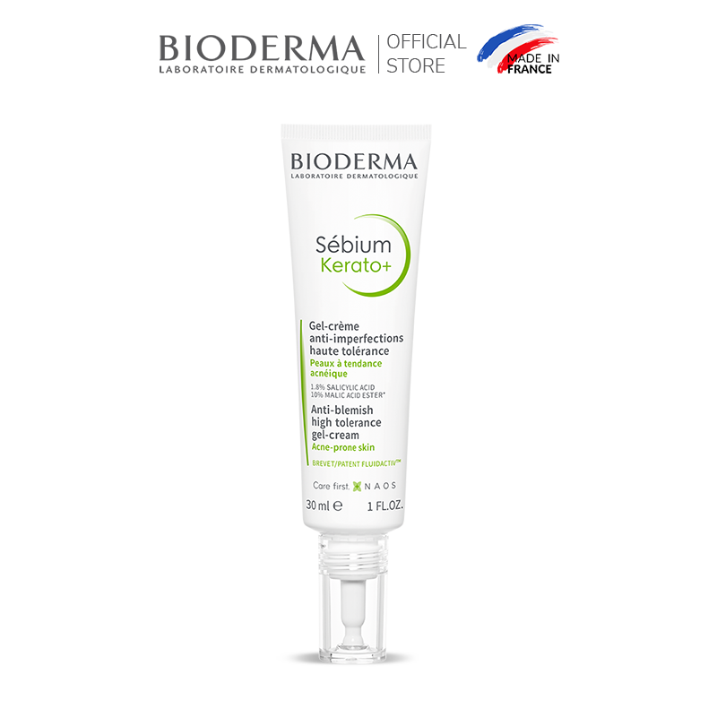 Kem dưỡng hỗ trợ giảm mụn chuyên sâu cho da mụn nhẹ đến trung bình Bioderma Sébium Kerato+ 30ml