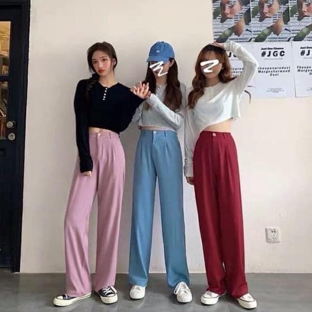 Quần culottes suông dáng dài đủ màu