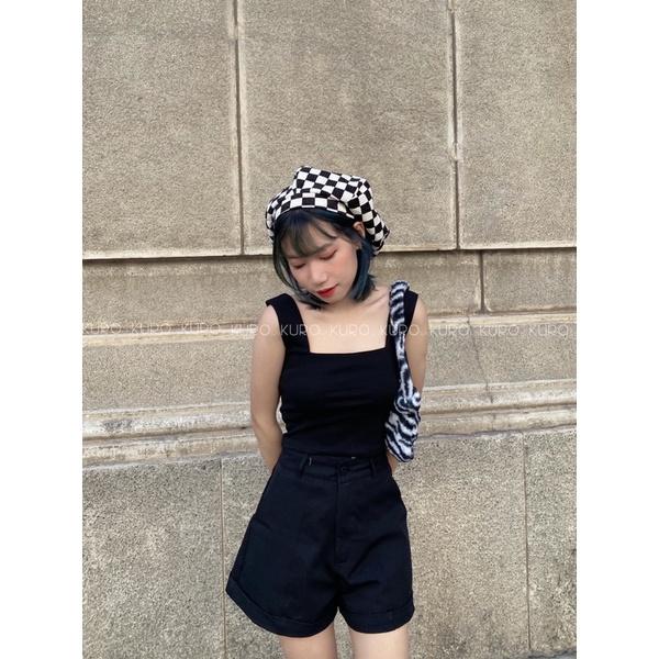 Áo croptop nữ cổ vuông