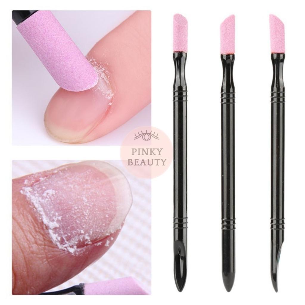 Dụng Cụ Dũa Móng Tay Tiện Lợi 2 Trong 1 - Cây Dũa Móng Lấy Khóe Đẩy Da Chết Pinky Beauty Đa Năng, Dễ Sử Dụng