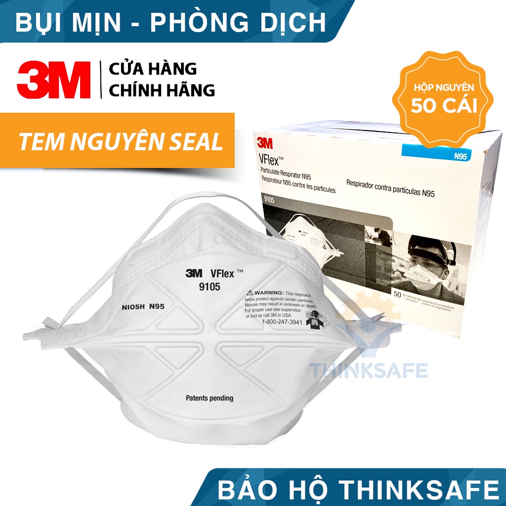 Khẩu trang N95 3M 9105, khẩu trang 3D Mask đạt tiêu chuẩn N95