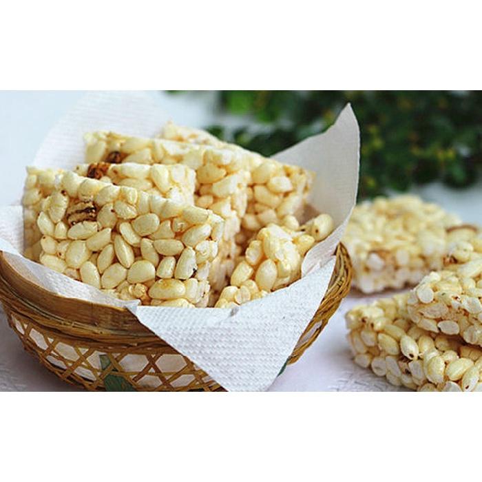 Bánh bỏng phên gạo bánh cốm mật mía món quà tuổi thơ gói 100gr (6 miếng)