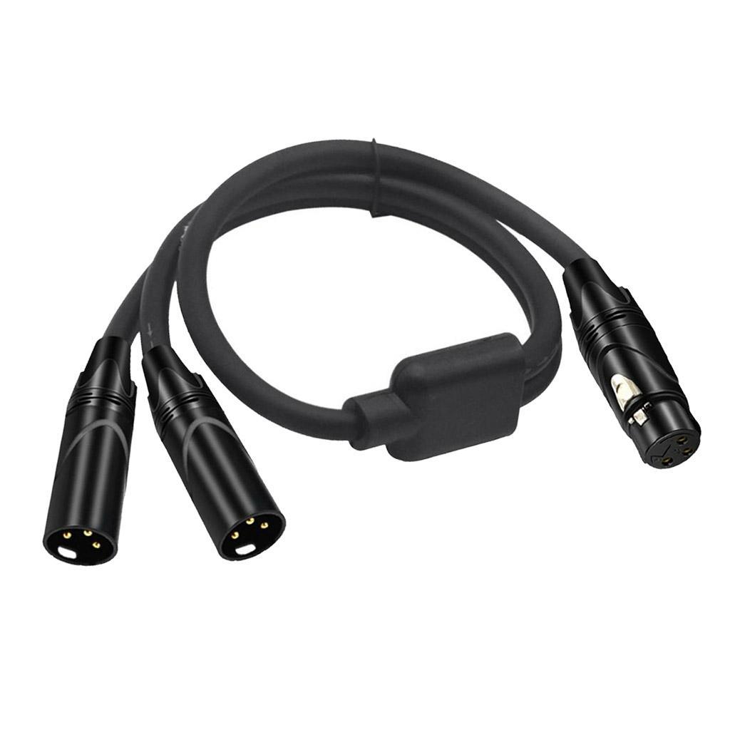3 Pin XLR    To Dual 2   Splitter Cable Adaptor Cable