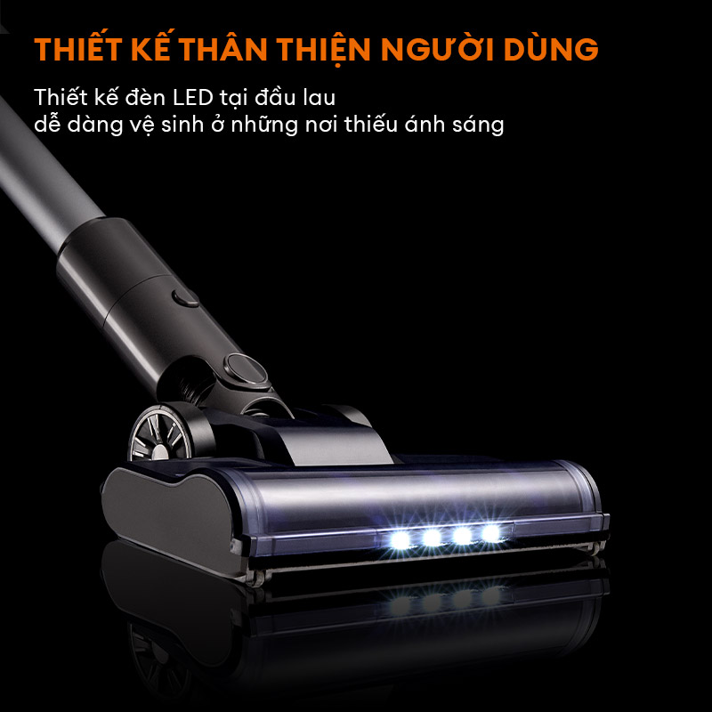 Máy hút bụi không dây lực hút li tâm GAABOR VCL10E-BK01A dòng DEEP SEA cao cấp, pin Lithium tháo rời có đèn LED  - Hàng chính hãng