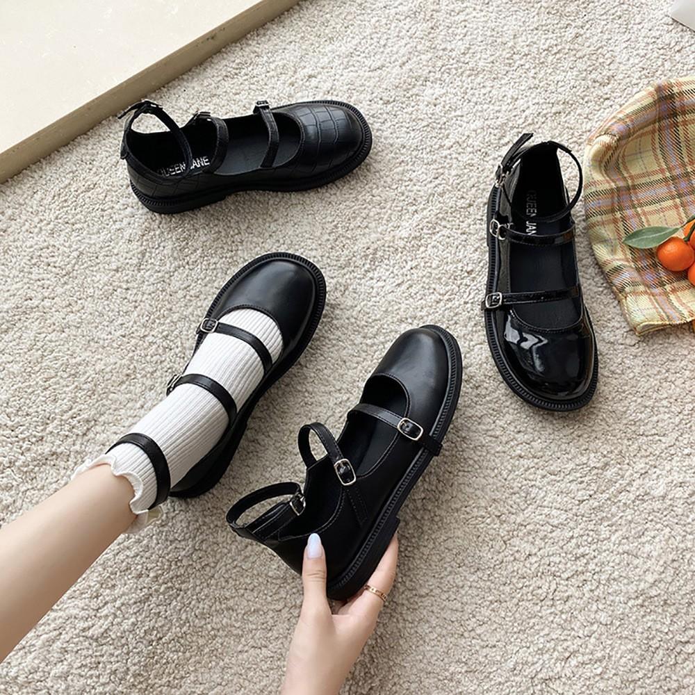 Giày Búp Bê Phong Cách Retro Xinh Xắn Cho Nữ