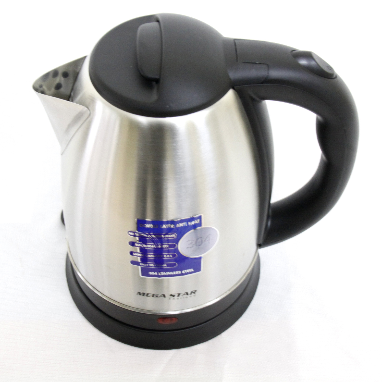 Bình đun siêu tốc Megastar PK-68 - Công suất 2000W mạnh mẽ đun nước nhanh chóng, thiết kế inox SUS 304 bền bỉ - Hàng chính hãng