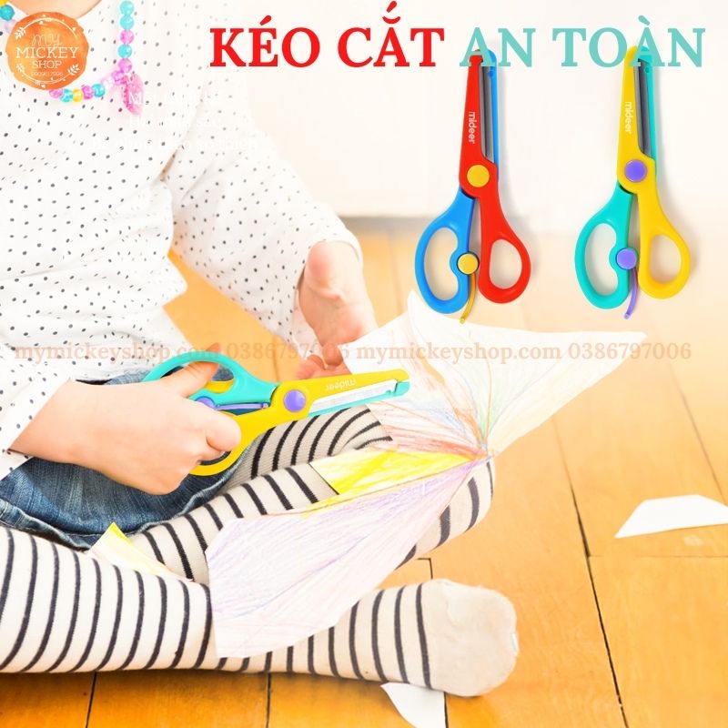 Mideer Kéo cắt giấy an toàn cho bé chơi các trò thủ công