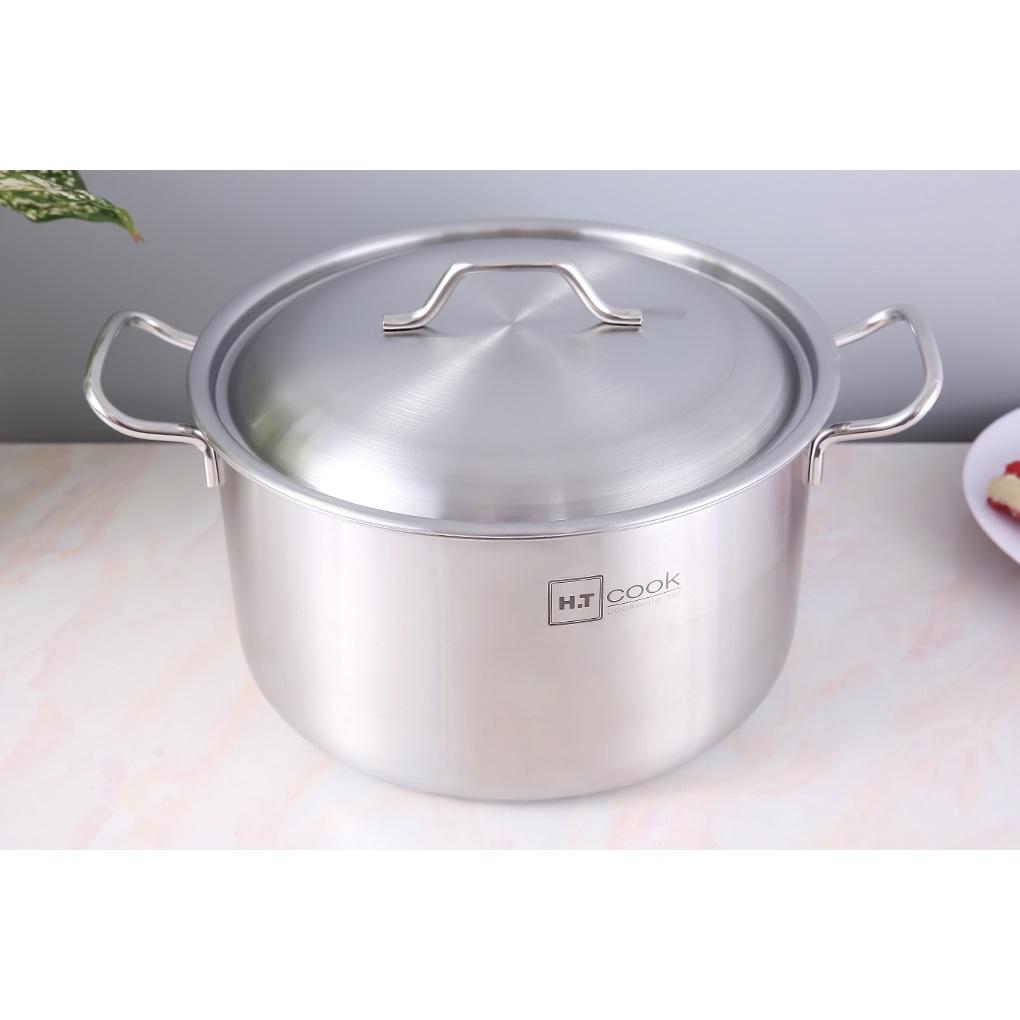 NỒI LUỘC GÀ INOX 430 BẾP TỪ 1 ĐÁY HT COOK SIZE 32CM SỬ DỤNG ĐƯỢC TRÊN MỌI LOẠI BẾP